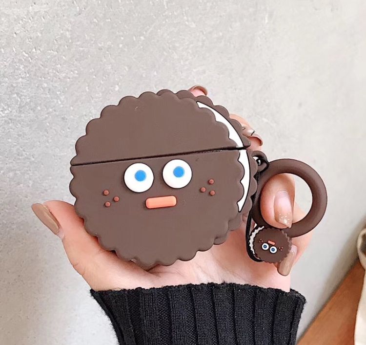 

For Apple AirPods Pro Sausage Mouth Sandwich Biscuit Bluetooth Headphone Protective Case(Brown)