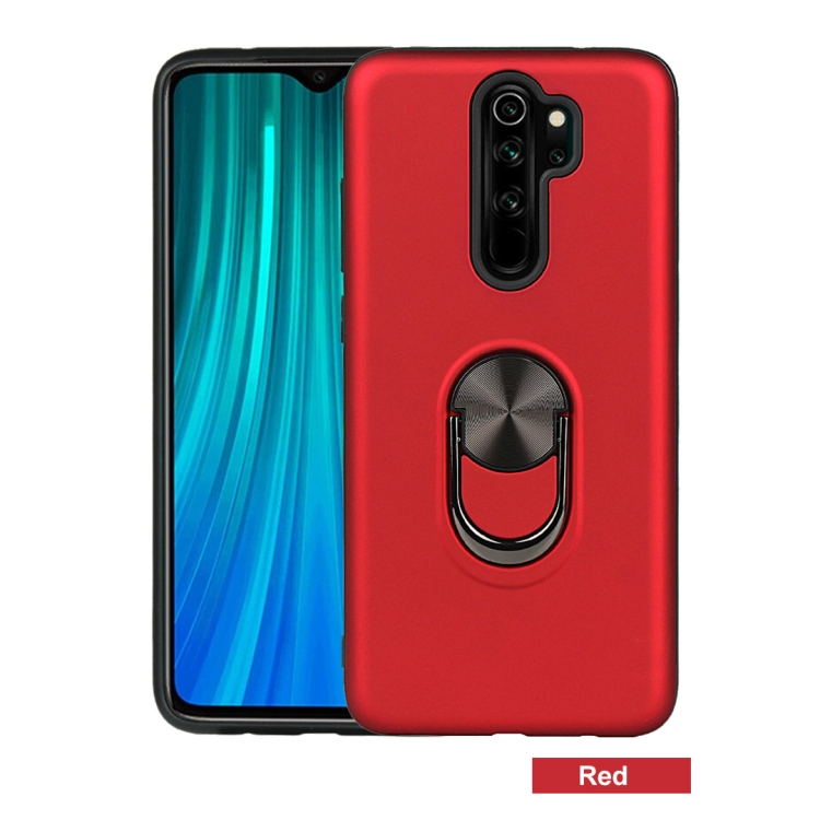 

For Oppo A9 (2020) 360 Rotary Multifunctional Stent PC+TPU Case with Magnetic Invisible Holder(Red)