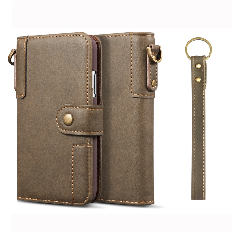 

For Huawei Nova 3e Cowhide Texture Horizontal Flip Leather Case with Holder & Card Slots & Wallet & Lanyard(Coffee)