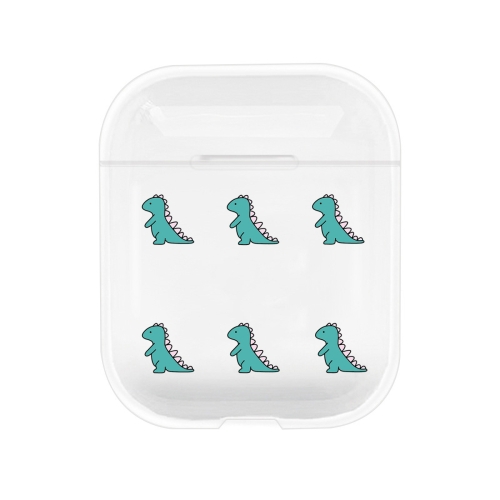 

For Apple AirPods 1 / 2 Fashion Transparent Silicone TPU Bluetooth Earphone Protective Case(Mini Dinosaur)