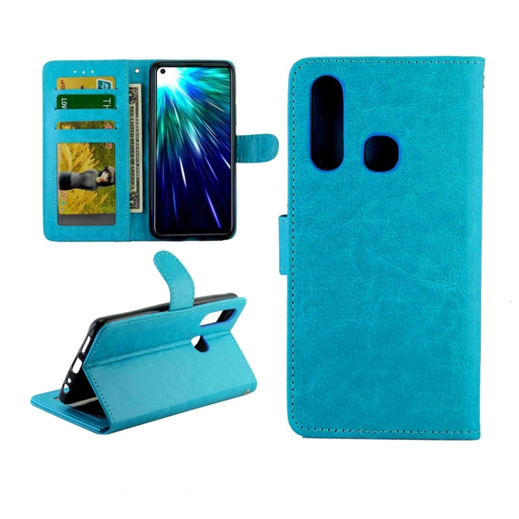 

For Vivo Z1 Pro Crazy Horse Texture Horizontal Flip Leather Case with Holder & Card Slots & Wallet & Photo Frame(Baby Blue)