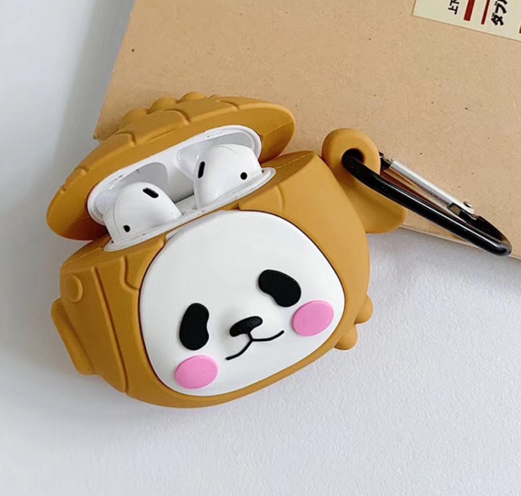 

For Apple AirPods 1/2 Generation Universal Toy Thick Fish Burning Series Bluetooth Headphone Protective Case(White)