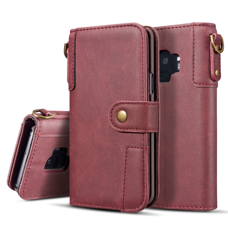 

ForGalaxy S9 Plus CowhideTextureHorizontalFlipLeatherCasewithHolder&CardSlots&Wallet&Lanyard(Red)