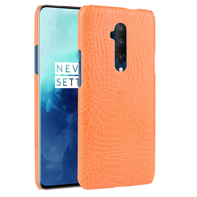 

For OnePlus 7T Pro Shockproof Crocodile Texture PC + PU Case(Orange)