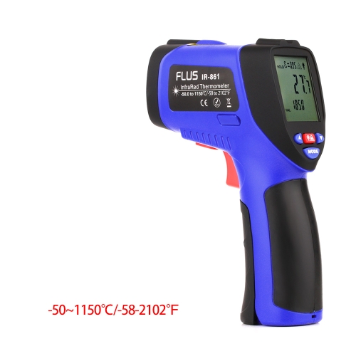 

FLUS IR-861-50～1150℃ Digital Infrared Non-contact Laser Handheld Portable Electronic Outdoor Thermometer Pyrometer