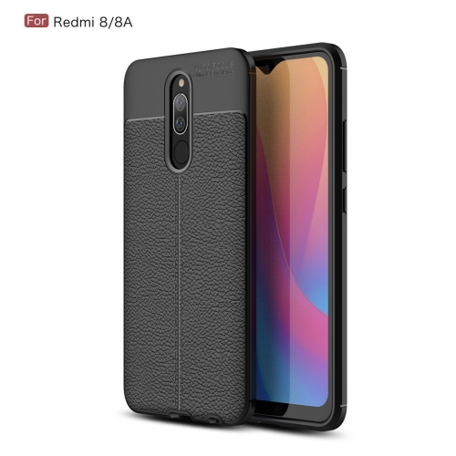 

For Xiaomi Redmi 8 Litchi Texture TPU Shockproof Case(Black)