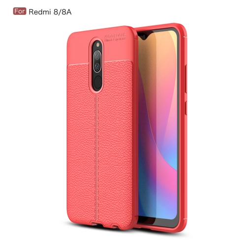 

For Xiaomi Redmi 8 Litchi Texture TPU Shockproof Case(Red)
