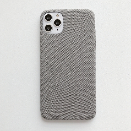 

For iPhone 11 Fabric Style TPU Protective Shell(Gray)