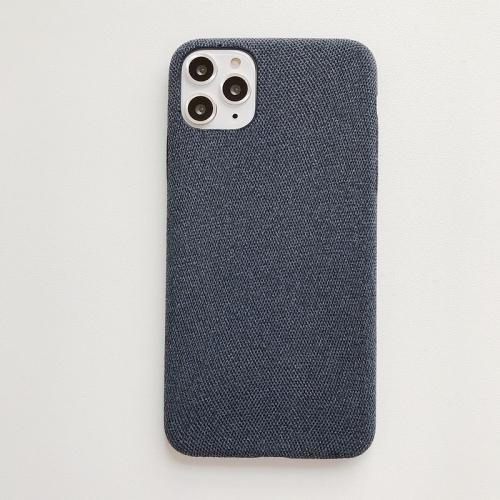 

For iPhone 11 Pro Fabric Style TPU Protective Shell(Deep Blue)