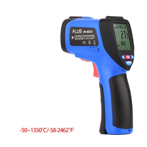 

FLUS IR-862U -50～1350℃ Digital Infrared Non-contact Laser Handheld Portable Electronic Outdoor Thermometer Pyrometer