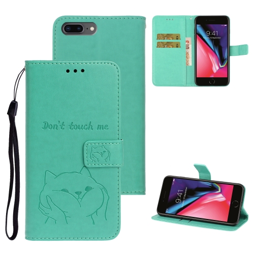 

For iPhone 7Plus/8Plus Chai Dog Pattern Horizontal Flip Leather Cover With Bracket & Card Slot & Wallet & Lanyard(Green)