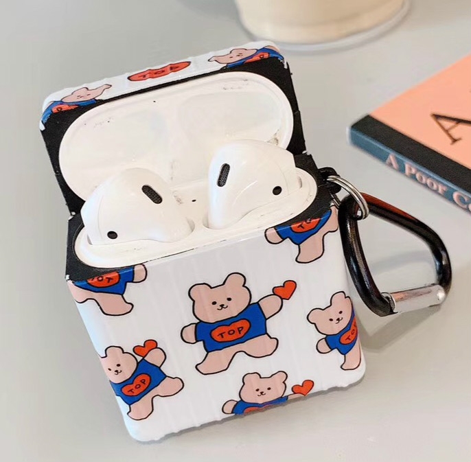 

For Apple AirPods 1/2 Generation Universal Love Bear Bluetooth Headphone Protective Case