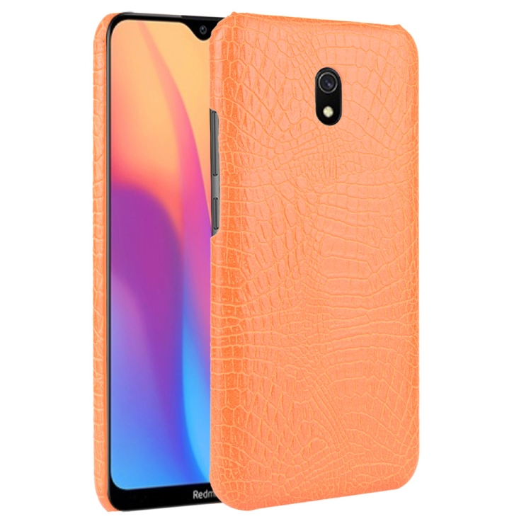 

For Xiaomi Redmi 8A Shockproof Crocodile Texture PC + PU Case(Orange)