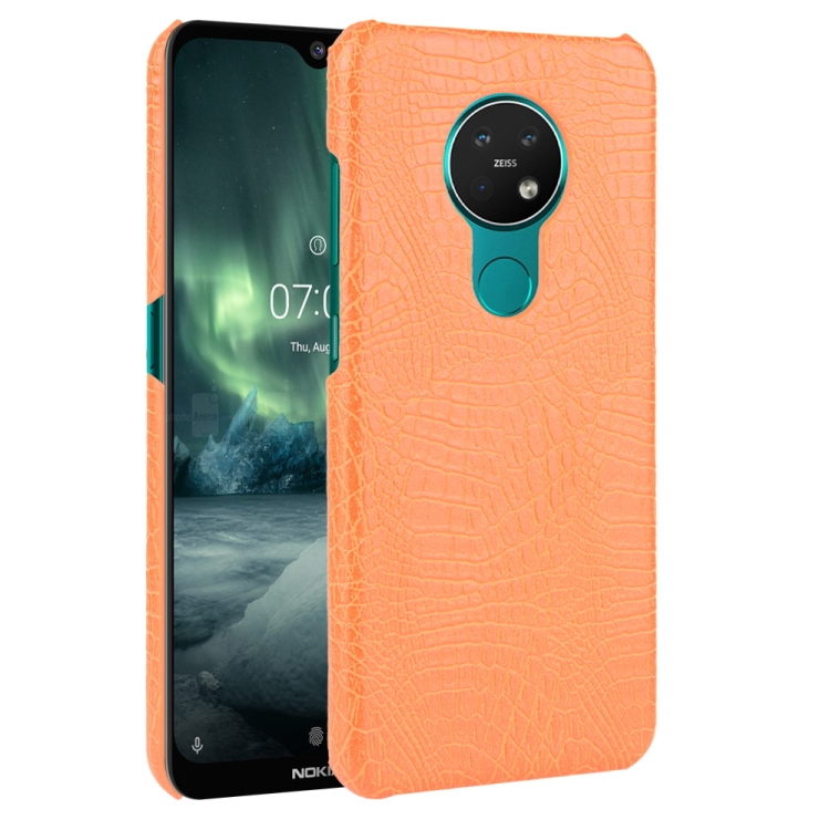 

For Nokia 7.2 / 6.2 Shockproof Crocodile Texture PC + PU Case(Orange)