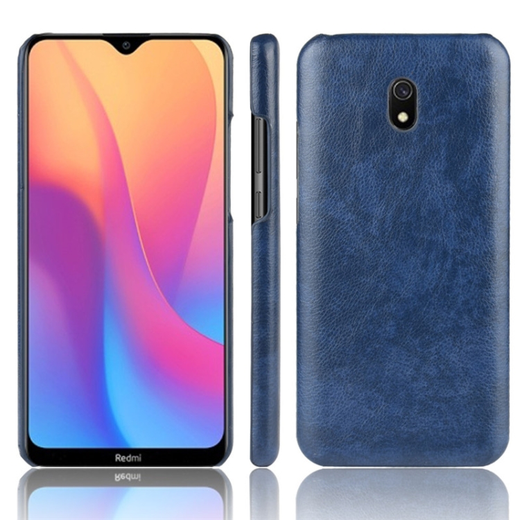

For Xiaomi Redmi 8A Shockproof Litchi Texture PC + PU Case(Blue)