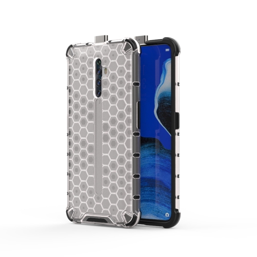 

For Oppo Reno2 Z Shockproof Honeycomb PC + TPU Case(White)
