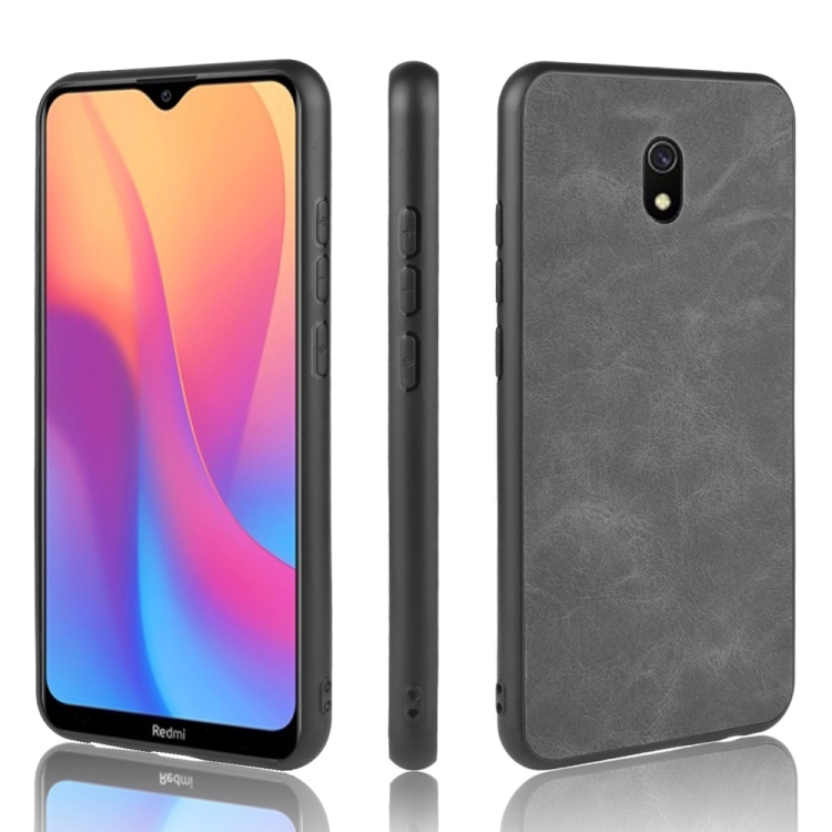 

For Xiaomi Redmi 8A Shockproof Sheep Skin PC + PU + TPU Case(Light Black)