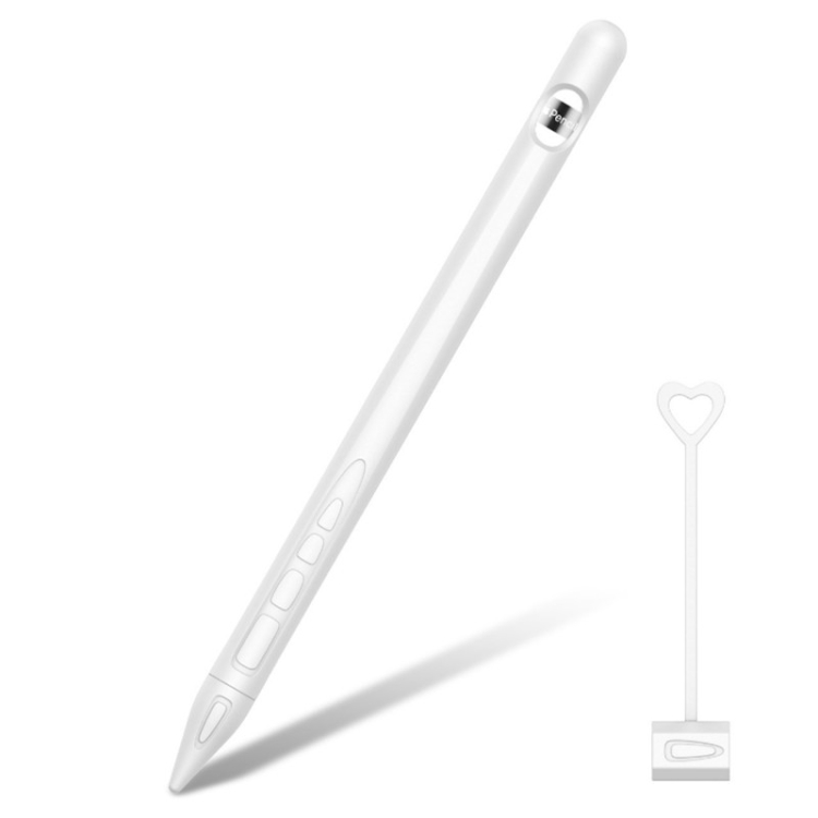 

Suitable For Apple Pencil1 Generation StylusTouch Pen Silicone Protective Cover Pen Cap(White)