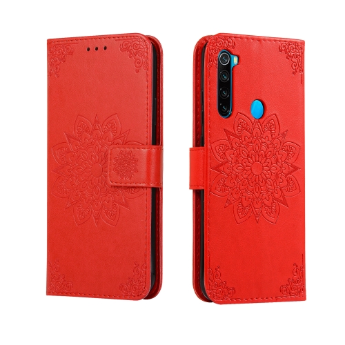 

For Xiaomi Redmi Note8 Embossed Kaleidoscope Flower Horizontal Flip Leather Case with Holder & Card Slots & Wallet(Red)