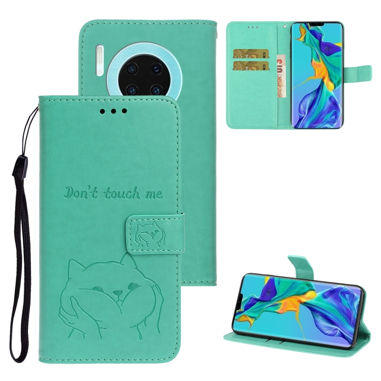 

For Huawei Mate 30 Pro Chai Dog Pattern Horizontal Flip Leather Cover With Bracket & Card Slot & Wallet & Lanyard(Green)