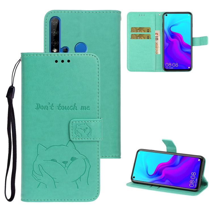 

For Huawei P20 Lite 2019 Chai Dog Pattern Horizontal Flip Leather Cover With Bracket & Card Slot & Wallet & Lanyard(Green)