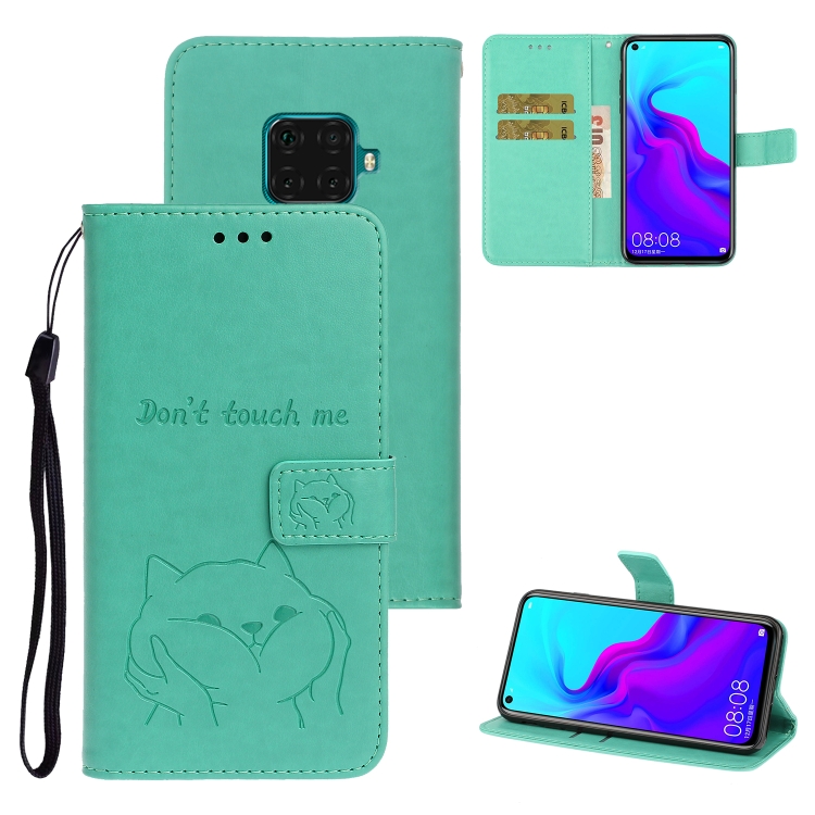 

For Huawei P30 Lite Chai Dog Pattern Horizontal Flip Leather Cover With Bracket & Card Slot & Wallet & Lanyard(Green)