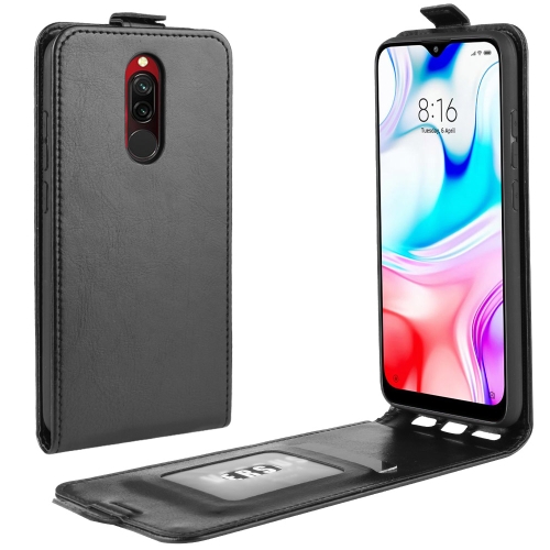 

For Xiaomi Redmi 8 Crazy Horse Vertical Flip Leather Protective Case(Black)