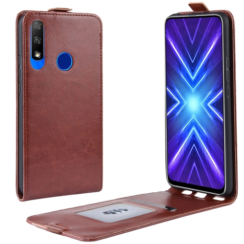 

For Honor 9X Crazy Horse Vertical Flip Leather Protective Case(Brown)