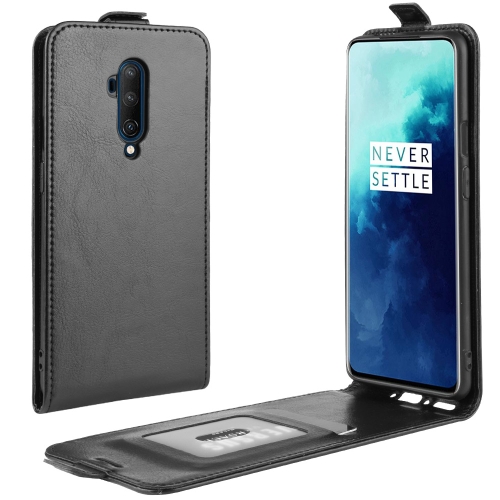 

For OnePlus 7T Pro Crazy Horse Vertical Flip Leather Protective Case(Black)