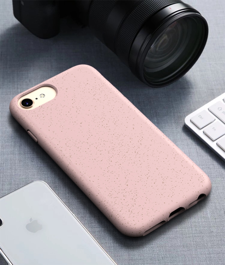 

For iPhone6 & 6s Starry Series Shockproof Straw Material + TPU Protective Case(Pink)