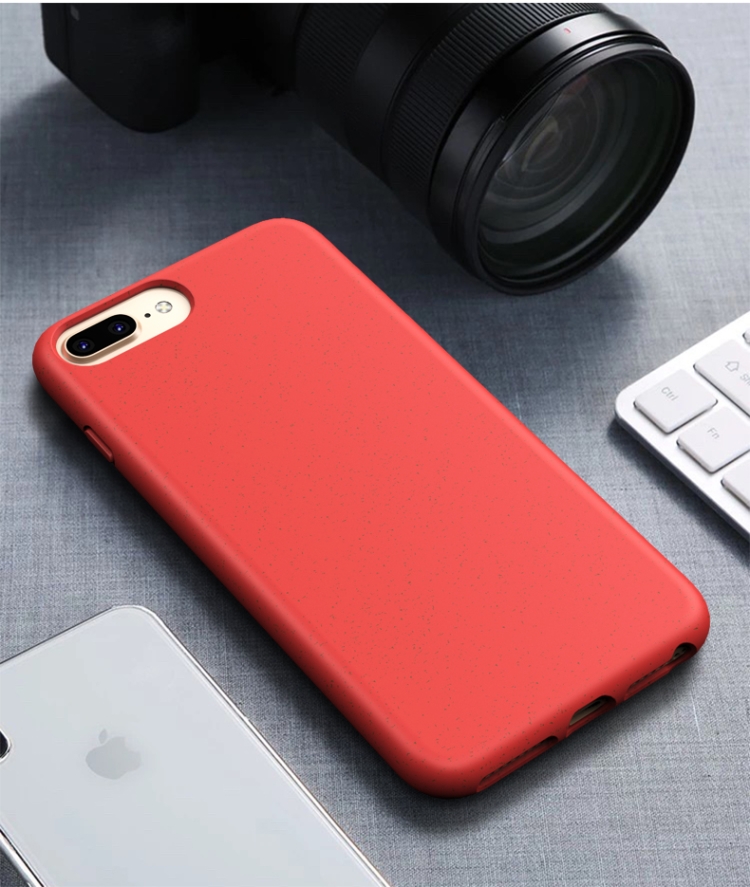 

For iPhone 6 Plus & 6s Plus Starry Series Shockproof Straw Material + TPU Protective Case(Red)