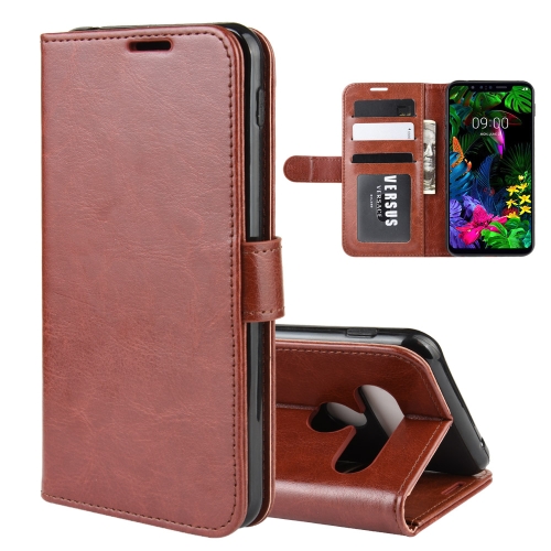 

For LG G8S ThinQ R64 Texture Single Fold Horizontal Flip Leather Case with Holder & Card Slots & Wallet(Brown)
