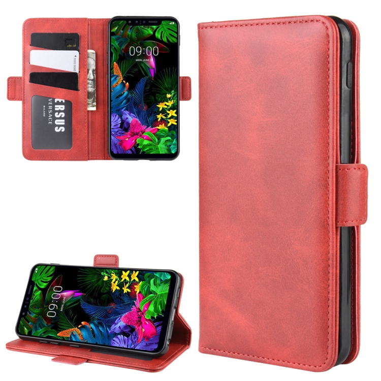 

For LG G8S ThinQ Wallet Stand Leather Cell Phone Case with Wallet & Holder & Card Slots(Red)