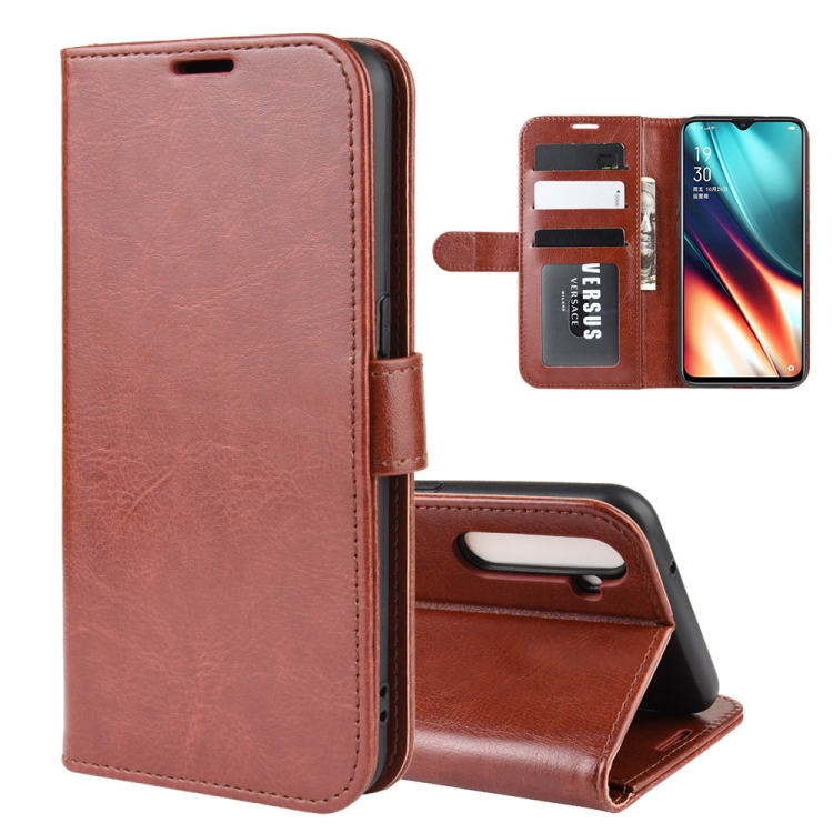 

For Oppo K5 R64 Texture Single Fold Horizontal Flip Leather Case with Holder & Card Slots & Wallet(Brown)