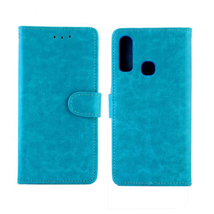 

For Vivo U10 / Y17 Crazy Horse Texture Horizontal Flip Leather Case with Holder & Card Slots & Wallet & Photo Frame(Baby Blue)