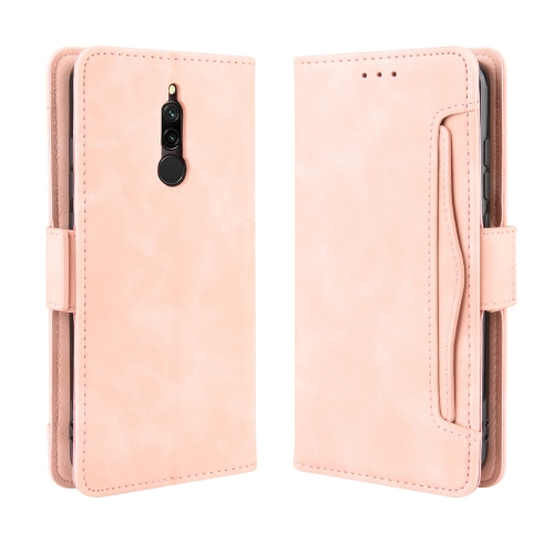 

For Xiaomi Redmi 8 Wallet Style Skin Feel Calf Pattern Leather Case with Separate Card Slot(Pink)