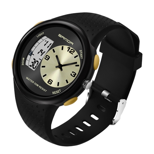 

SANDA 763 Men Waterproof Student Watch Explosive Fashion Multi Functional Night light Outdoor Sports Personality Electronic Wrist Watch(Yellow)