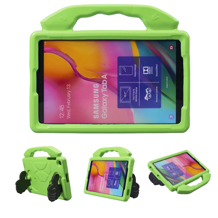

For Galaxy Tab A 10.1 (2019) Thumb Support EVA Flat Anti Falling Protective Shell(Green)