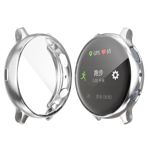 

For Samsung Galaxy Watch Active 2 40mm ENKAY Hat-prince Full Coverage Electroplate TPU Case(Silver)