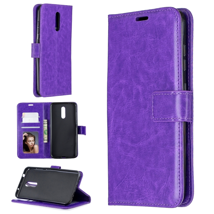 

For Nokia 3.2 Crazy Horse Texture Horizontal Flip Leather Case with Holder & Card Slots & Wallet & Photo Frame(Purple)