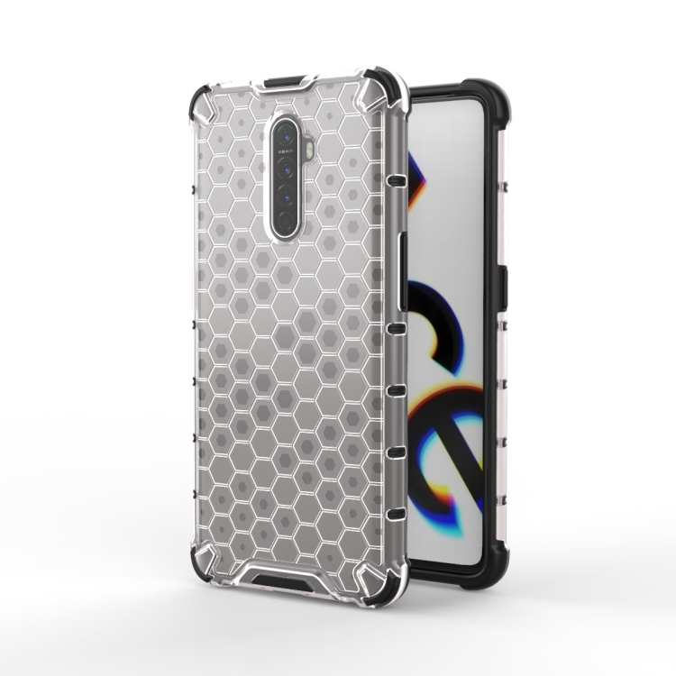

For Oppo Reno Ace Shockproof Honeycomb PC + TPU Case(White)