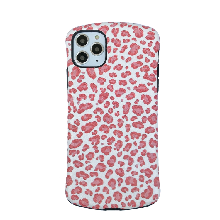 

For iPhone 11 Leopard Embossed Small Waist Shape Mobile Phone Protective Case(Red)