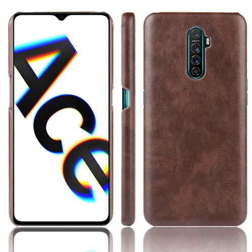 

For Oppo Realme X2 Pro / Reno Ace Shockproof Litchi Texture PC + PU Case(Brown)
