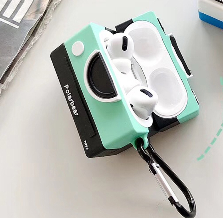 

For Apple AirPods Pro Camera Bluetooth Headphone Protective Case(Green)