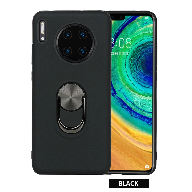 

For Huawei Mate 30 Pro， 360 Rotary Multifunctional Stent PC+TPU Case with Magnetic Invisible Holder(Black)