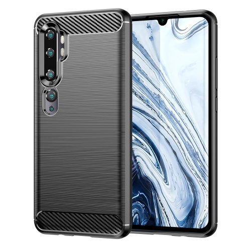 

For Xiaomi Mi CC9 Pro / Note10 Brushed Texture Carbon Fiber TPU Case(Black)