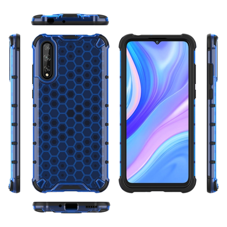 

For Huawei Enjoy10S Shockproof Honeycomb PC + TPU Case(Blue)