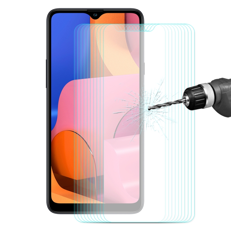 

For Samsung Galaxy A20s 10 PCS ENKAY Hat-prince 0.26mm 9H 2.5D Curved Edge Tempered Glass Film