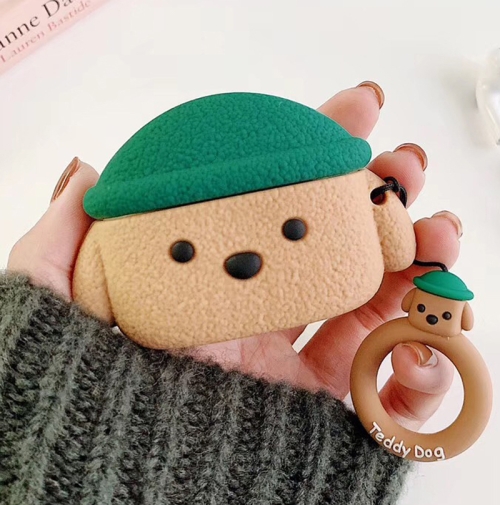 

For Apple AirPods Pro Teddy Dog Bluetooth Headphone Protective Case(Brown)