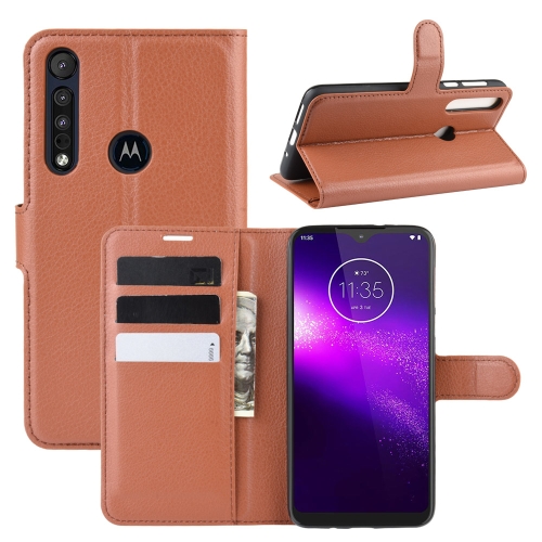 

For Motorola One Macro / G8 Play Litchi Texture Horizontal Flip Leather Case with Wallet & Holder & Card Slots(Brown)